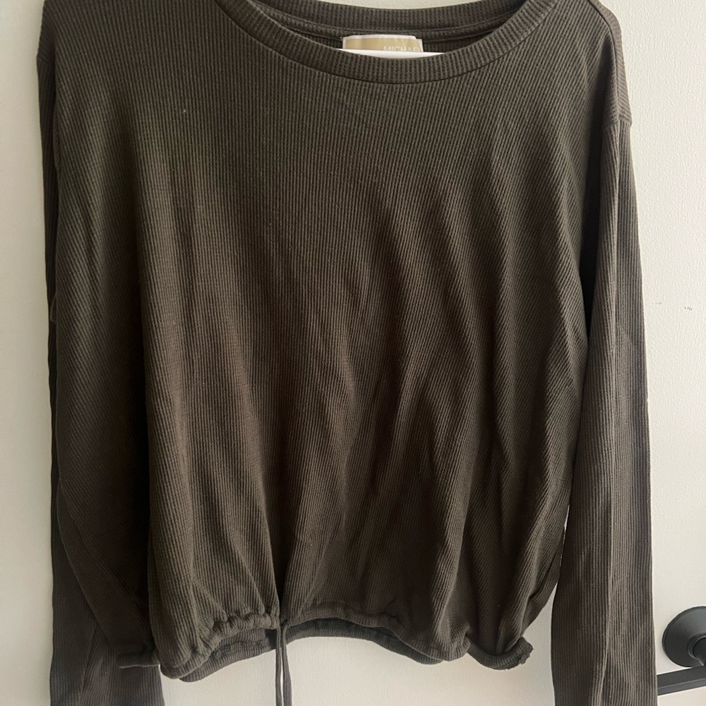 Olive Green Long Sleeve Top